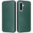 For Samsung Galaxy A26 5G Case Carbon Fiber Texture Drop-Proof PU Leather Phone Cover - Green - 1