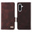 For Samsung Galaxy A56 5G Case Leather Wallet Flip Phone Cover with Hardware Decor - Coffee - 1