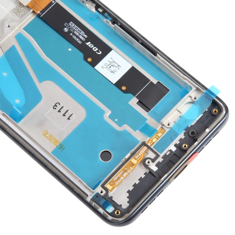 For TCL 20 5G T781 T781K T781H OEM Grade S LCD Screen and Digitizer Assembly + Frame (Without Logo) - Black - 4