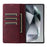 For Samsung Galaxy S25 Ultra Case RFID Blocking PU Leather Phone Wallet Cover - Wine Red - 2