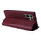 For Samsung Galaxy S25 Ultra Case RFID Blocking PU Leather Phone Wallet Cover - Wine Red - 4