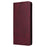 For Samsung Galaxy S25 Ultra Case RFID Blocking PU Leather Phone Wallet Cover - Wine Red - 7
