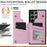 For Samsung Galaxy S25 Ultra Case Flower Leather TPU RFID Blocking Phone Cover Card Slots - Rose - 4