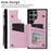 For Samsung Galaxy S25 Ultra Case Flower Leather TPU RFID Blocking Phone Cover Card Slots - Rose - 7
