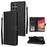 For Samsung Galaxy S25 Ultra Case Wallet Stand View PU Leather Phone Cover - Black - 5