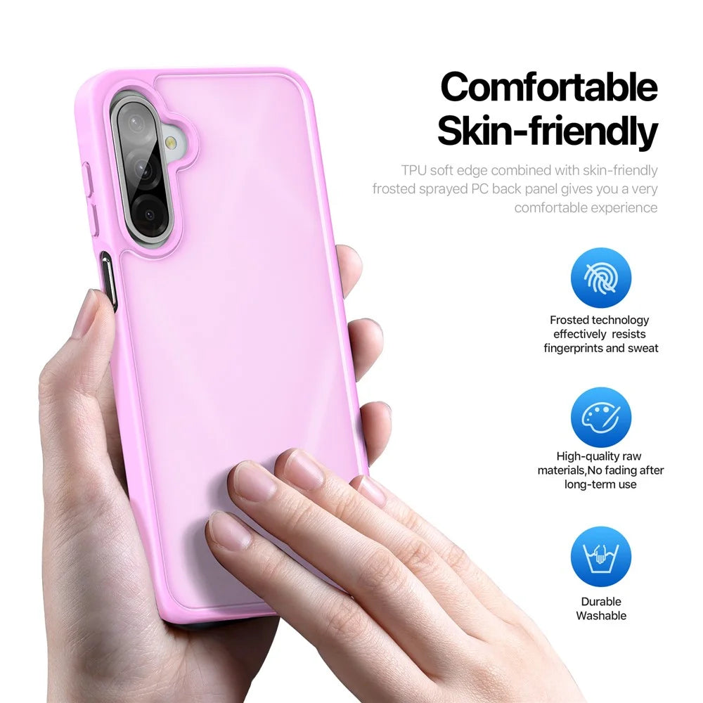 DUX DUCIS For Samsung Galaxy A26 5G Case  Yind Series Matte Anti-fingerprint TPU+PC Phone Back Cover - Rose Pink - 4