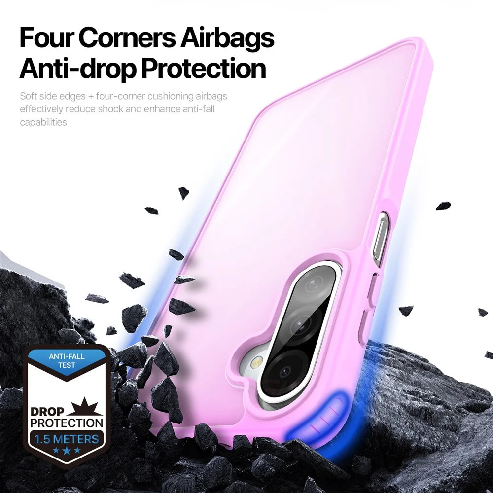 DUX DUCIS For Samsung Galaxy A26 5G Case  Yind Series Matte Anti-fingerprint TPU+PC Phone Back Cover - Rose Pink - 6