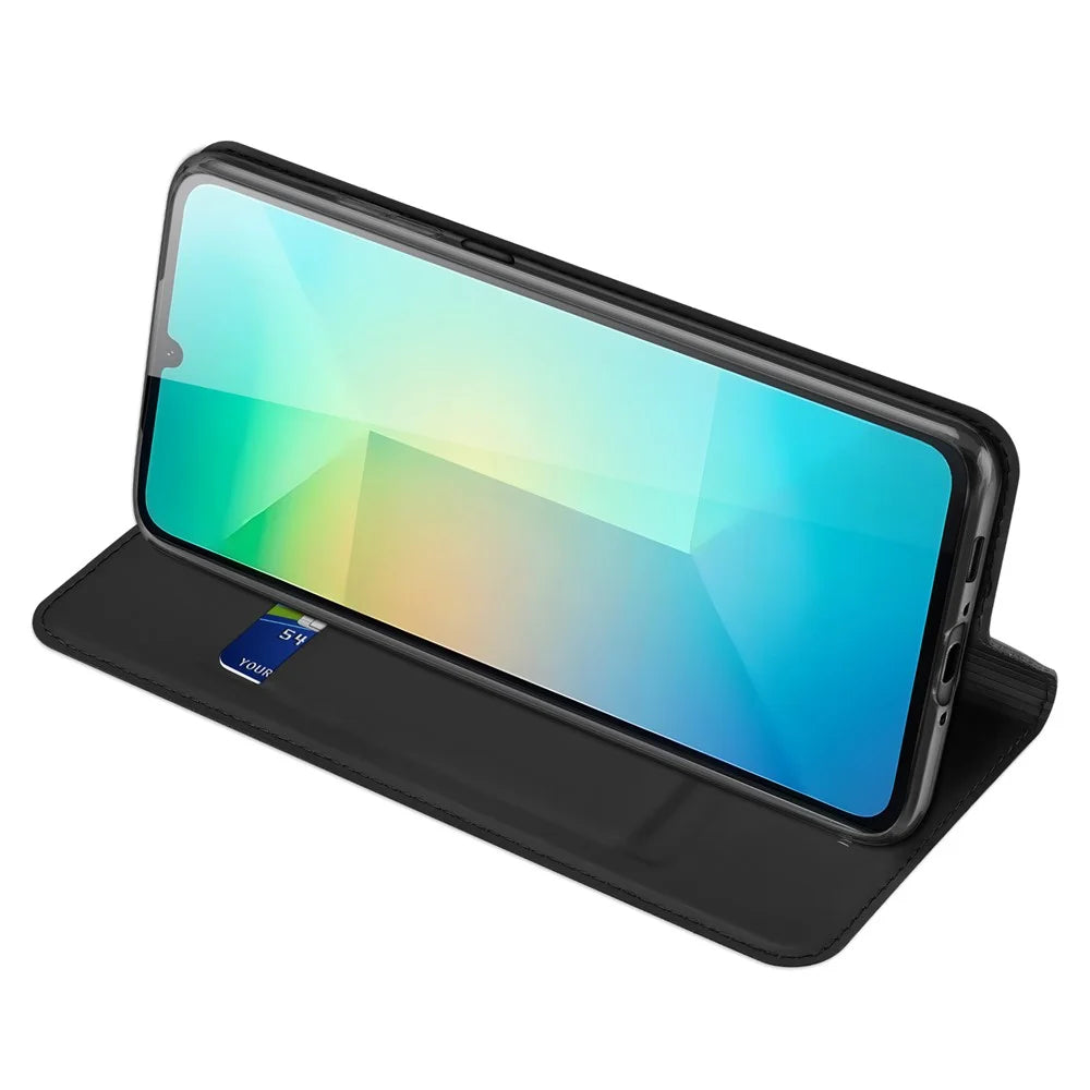 DUX DUCIS For Samsung Galaxy A26 5G Case  Skin Pro Series Leather Cover Card Holder - Black - 5