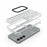 For Samsung Galaxy S25 Case Stripe Design Anti-Slip Detachable TPU+PC Phone Cover - Transparent - 2