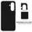 For Samsung Galaxy A56 5G Case Liquid Silicone Phone Back Cover with Hand Strap - Black - 6