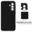 For Samsung Galaxy A26 5G Case Liquid Silicone Phone Back Cover with Hand Strap - Black - 6