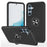 For Samsung Galaxy A36 5G Case PC + TPU Phone Cover with Rotatable Ring Holder - Black - 1