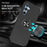 For Samsung Galaxy A36 5G Case PC + TPU Phone Cover with Rotatable Ring Holder - Black - 2