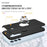 For Samsung Galaxy A36 5G Case PC + TPU Phone Cover with Rotatable Ring Holder - Black - 4