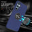 For Samsung Galaxy A56 5G Case PC + TPU Phone Cover with Rotatable Ring Holder - Blue - 2