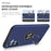 For Samsung Galaxy A56 5G Case PC + TPU Phone Cover with Rotatable Ring Holder - Blue - 7