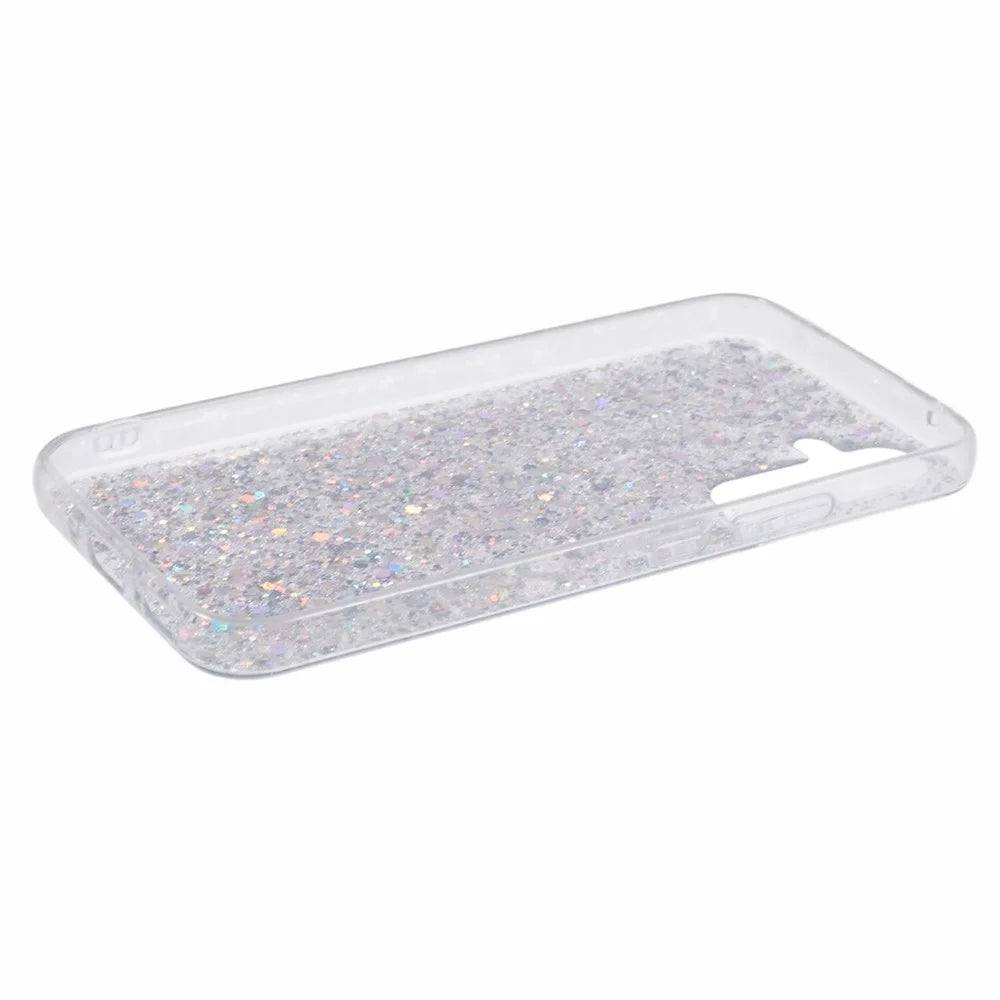 For Samsung Galaxy A26 5G Case Shockproof Soft TPU Phone Cover Glittery Design - Silver - 4