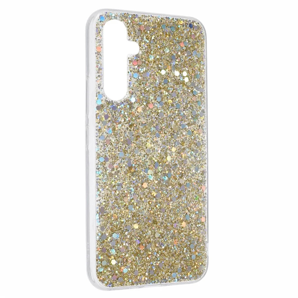 For Samsung Galaxy A36 5G Case Shockproof Soft TPU Phone Cover Glittery Design - Gold - 3