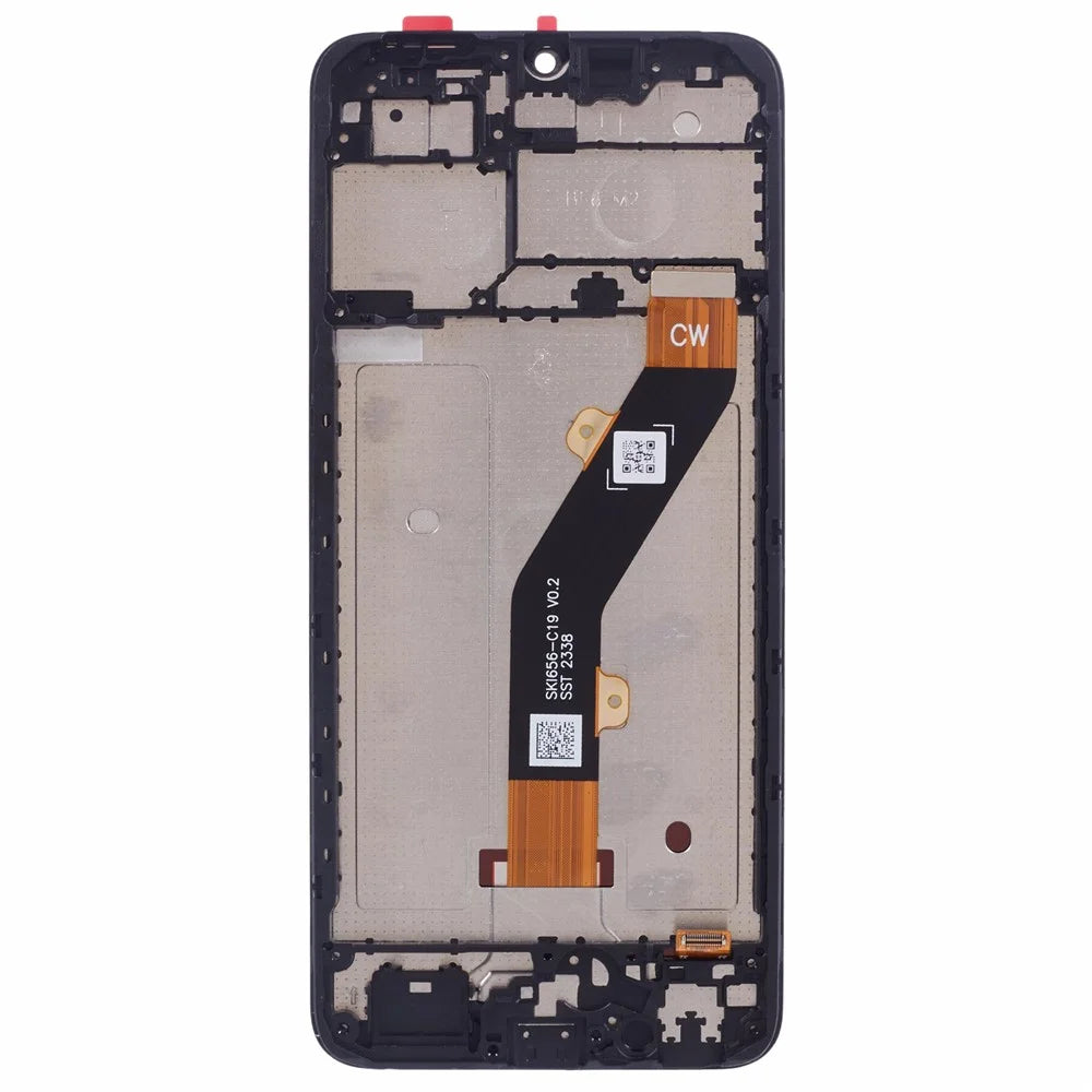 For TECNO Pop 7 BF6 Grade C LCD Screen and Digitizer Assembly + Frame Part (Without Logo) - 2