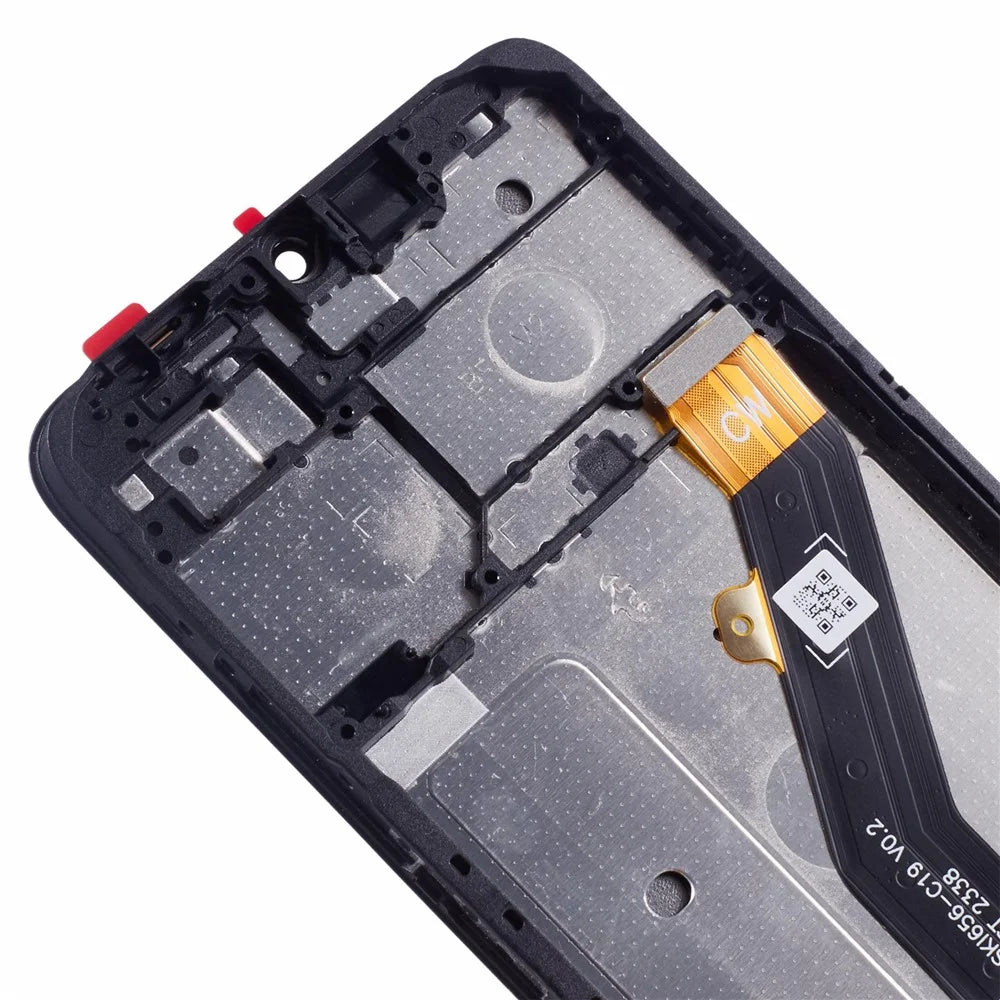 For TECNO Pop 7 BF6 Grade C LCD Screen and Digitizer Assembly + Frame Part (Without Logo) - 6