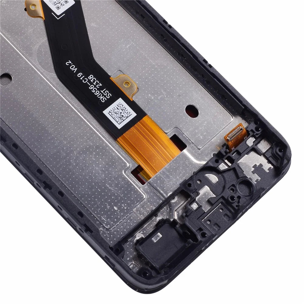 For TECNO Pop 7 BF6 Grade C LCD Screen and Digitizer Assembly + Frame Part (Without Logo) - 7