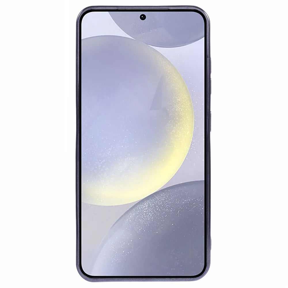 For Samsung Galaxy S25 Magnetic Case Electroplated TPU Phone Cover with Lens Film - Black - 2