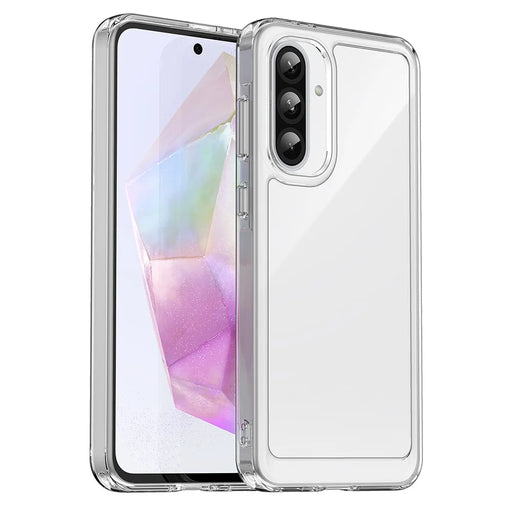 WANLONFENG MF Series for Samsung Galaxy A36 5G Case TPU+Acrylic Clear Phone Cover with Tempered Glass Film - 2