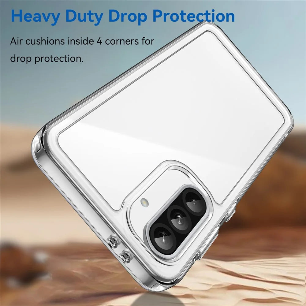 WANLONFENG MF Series for Samsung Galaxy A36 5G Case TPU+Acrylic Clear Phone Cover with Tempered Glass Film - 4
