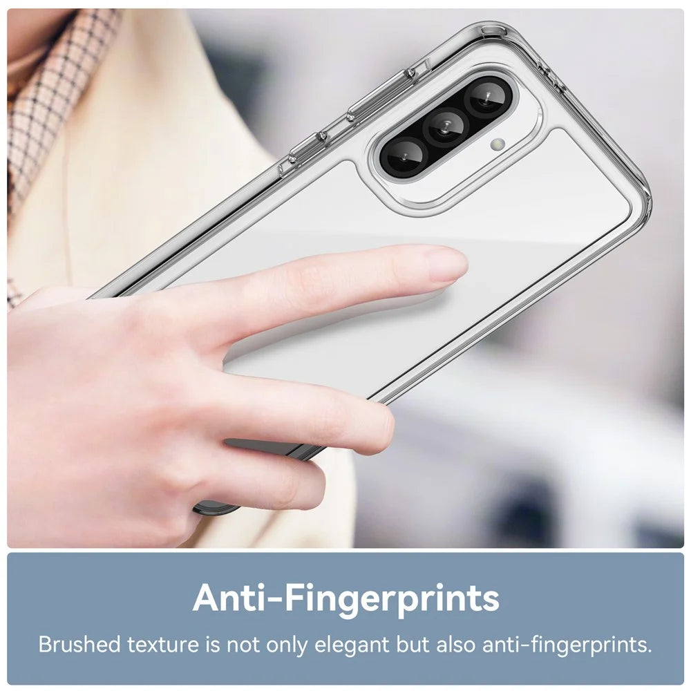 WANLONFENG MF Series for Samsung Galaxy A36 5G Case TPU+Acrylic Clear Phone Cover with Tempered Glass Film - 6