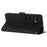 For Samsung Galaxy A36 5G Case Flower Design Leather Wallet Phone Cover with Wrist Strap - Black - 3