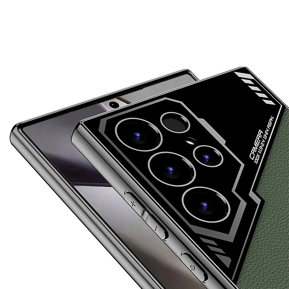 GKK For Samsung Galaxy S25 Ultra Case Textured PU Hybrid Ultra Thin Slim Phone Back Cover - Carbon Fiber Texture - 6