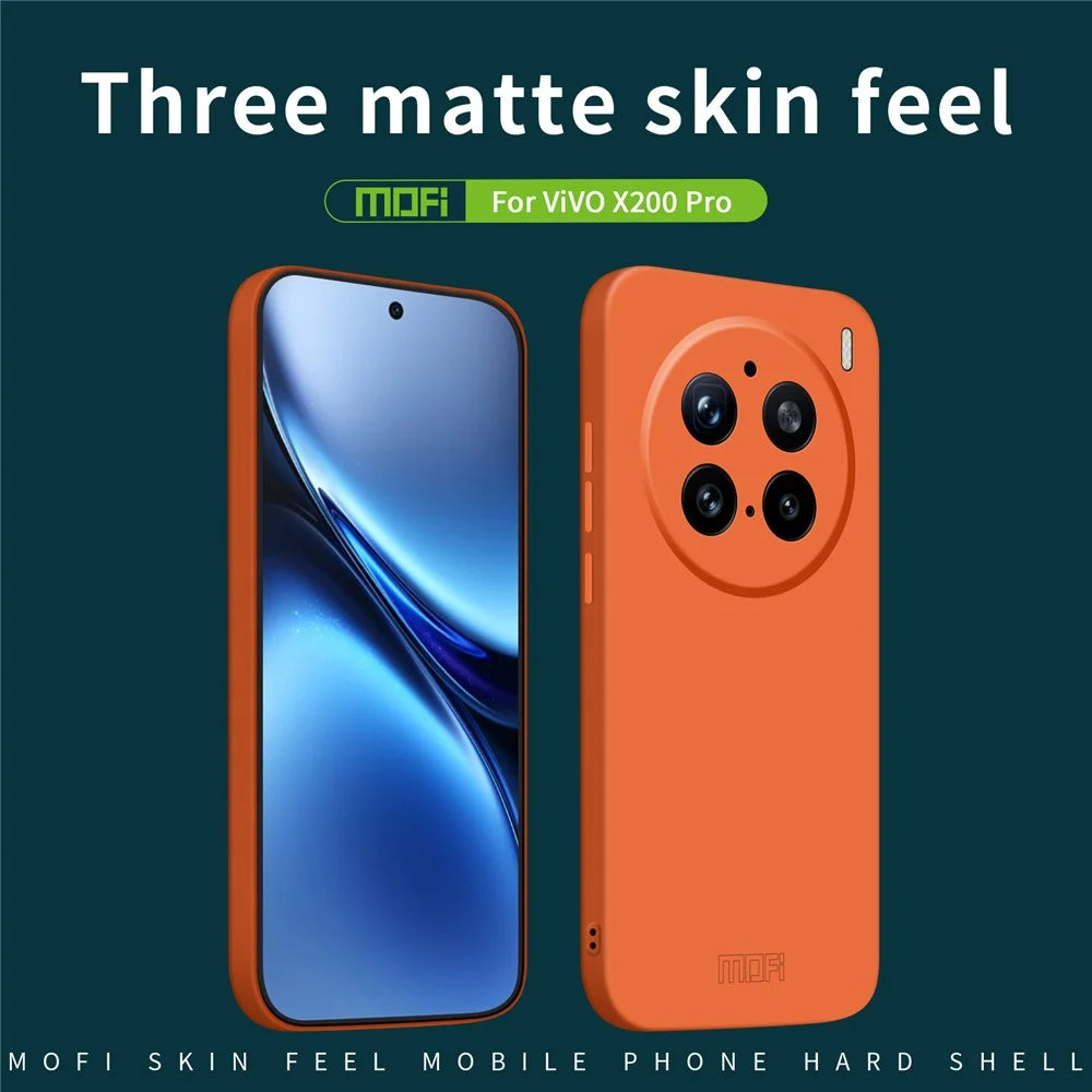 MOFI For vivo X200 Pro 5G  JK Qin Series Skin-Touch Matte Phone Case Acrylic+TPU Shockproof Cover - Black - 2