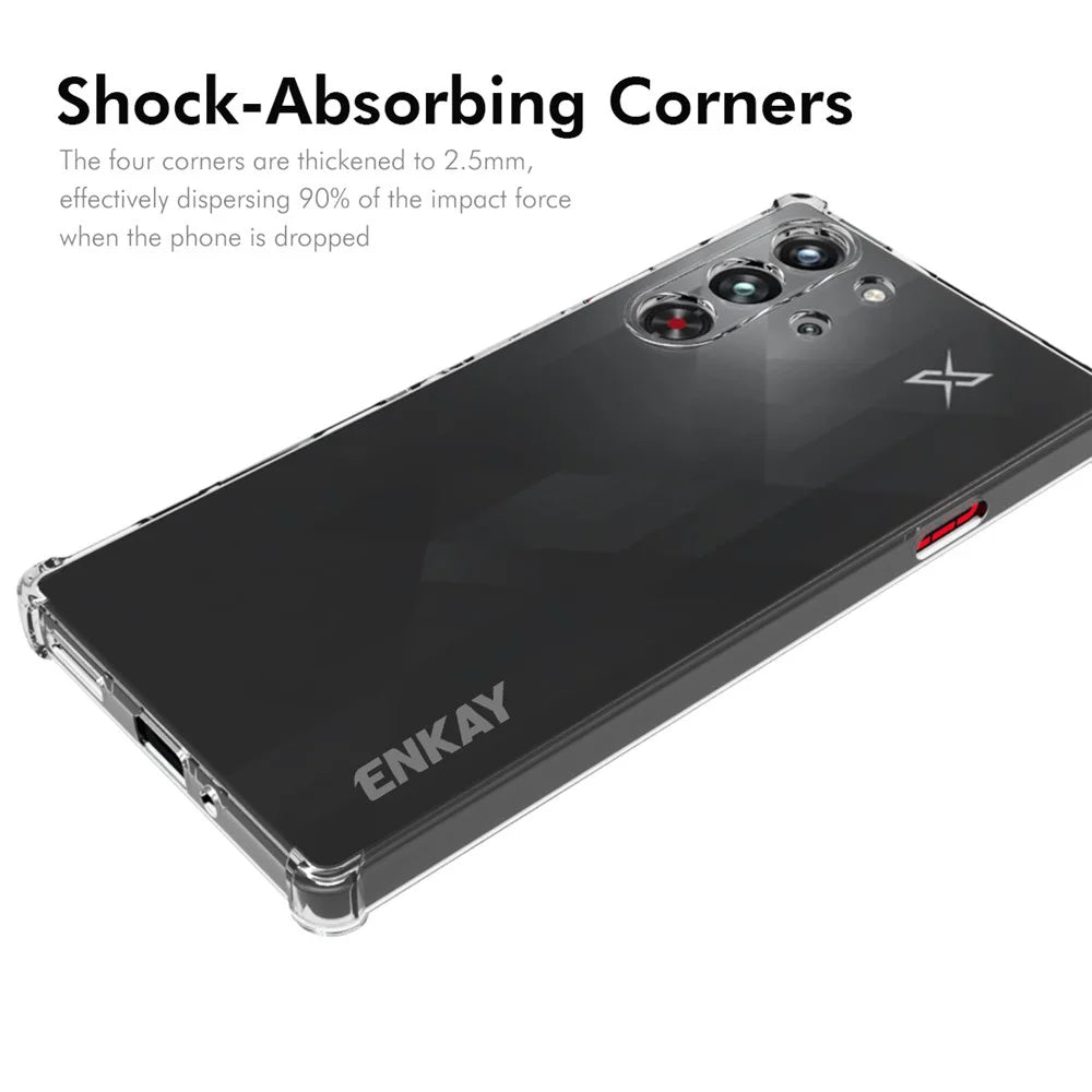 ENKAY HAT PRINCE For ZTE nubia Red Magic 10 Pro 5G Clear Phone Case   Shockproof Anti-Slip TPU Cover - Transparent - 2