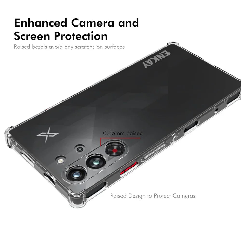 ENKAY HAT PRINCE For ZTE nubia Red Magic 10 Pro 5G Clear Phone Case   Shockproof Anti-Slip TPU Cover - Transparent - 3