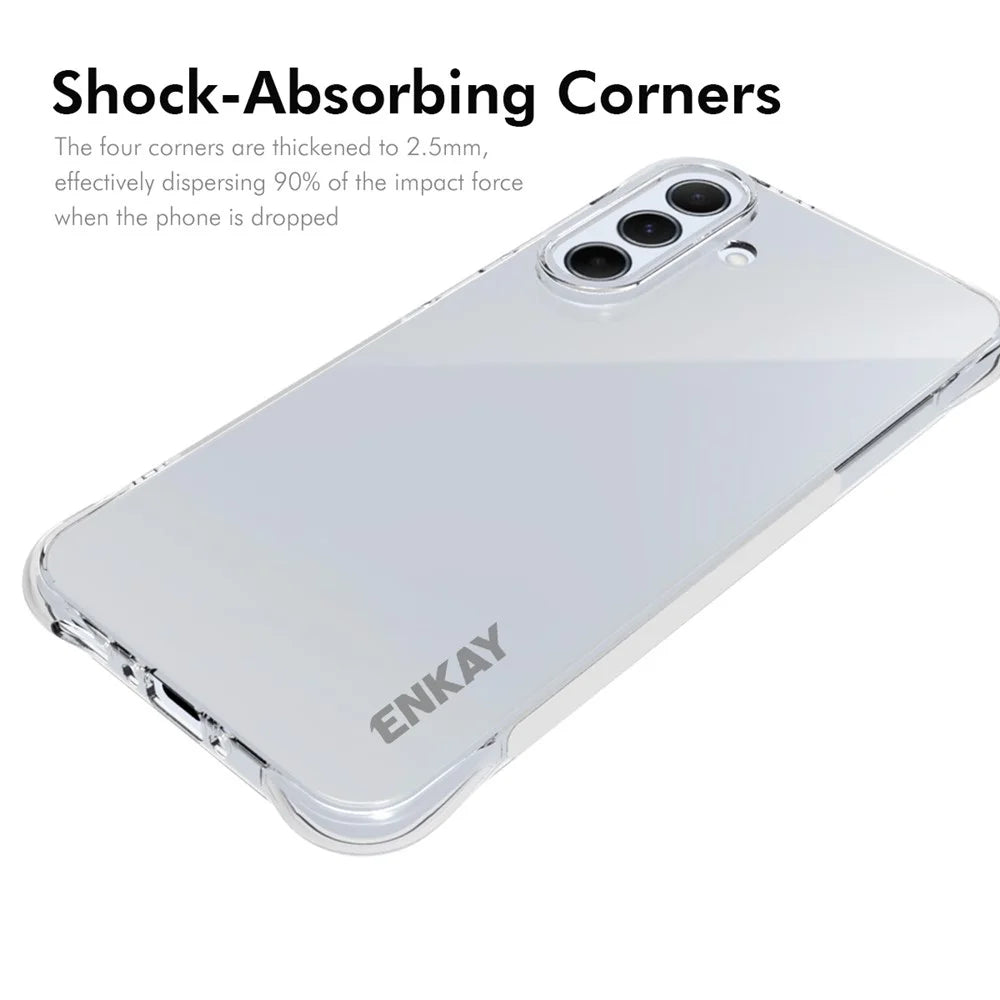 ENKAY HAT PRINCE For Samsung Galaxy A56 5G Clear Phone Case   Shockproof Anti-Slip TPU Cover - Transparent - 2
