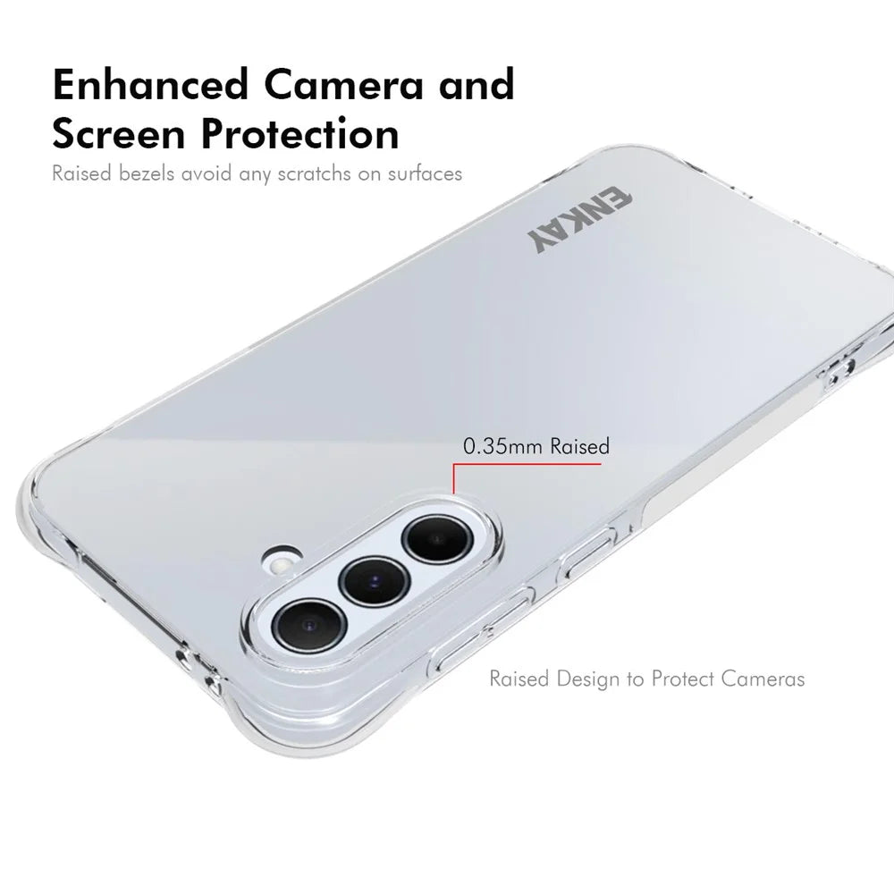 ENKAY HAT PRINCE For Samsung Galaxy A56 5G Clear Phone Case   Shockproof Anti-Slip TPU Cover - Transparent - 3