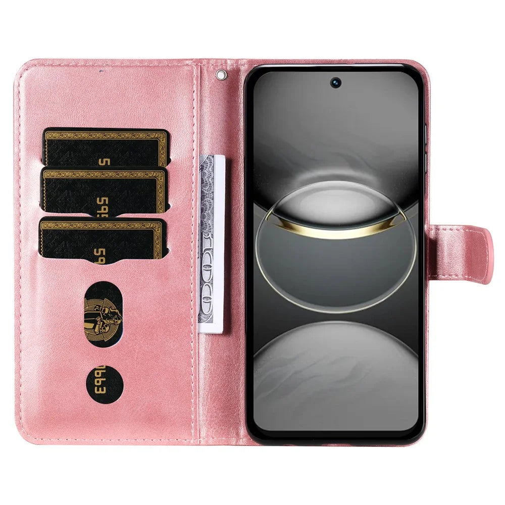 For TECNO Spark 30 Pro 4G Case Zipper Wallet Calf Texture PU Leather Phone Cover - Pink - 2
