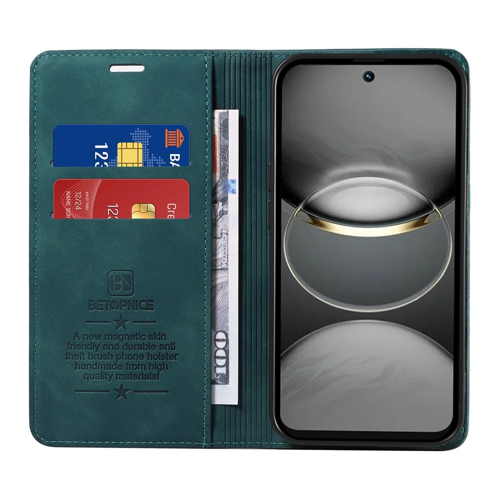 BETOPNICE 003 For TECNO Spark 30 Pro 4G Wallet Case Leather Phone Cover with Stand - Green - 2