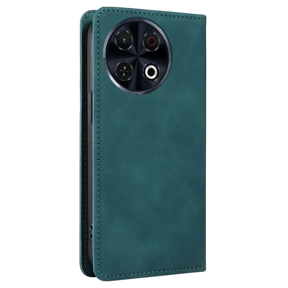 BETOPNICE 003 For TECNO Spark 30 Pro 4G Wallet Case Leather Phone Cover with Stand - Green - 7