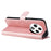 For TECNO Spark 30 4G Case Zipper Wallet Calf Texture PU Leather Phone Cover - Pink - 3