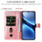 For TECNO Spark 30 4G Case Zipper Wallet Calf Texture PU Leather Phone Cover - Pink - 6