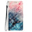 For Samsung Galaxy A56 5G Case PU Leather Wallet Phone Cover 3D Pattern Printing - Pink Blue Marble - 6