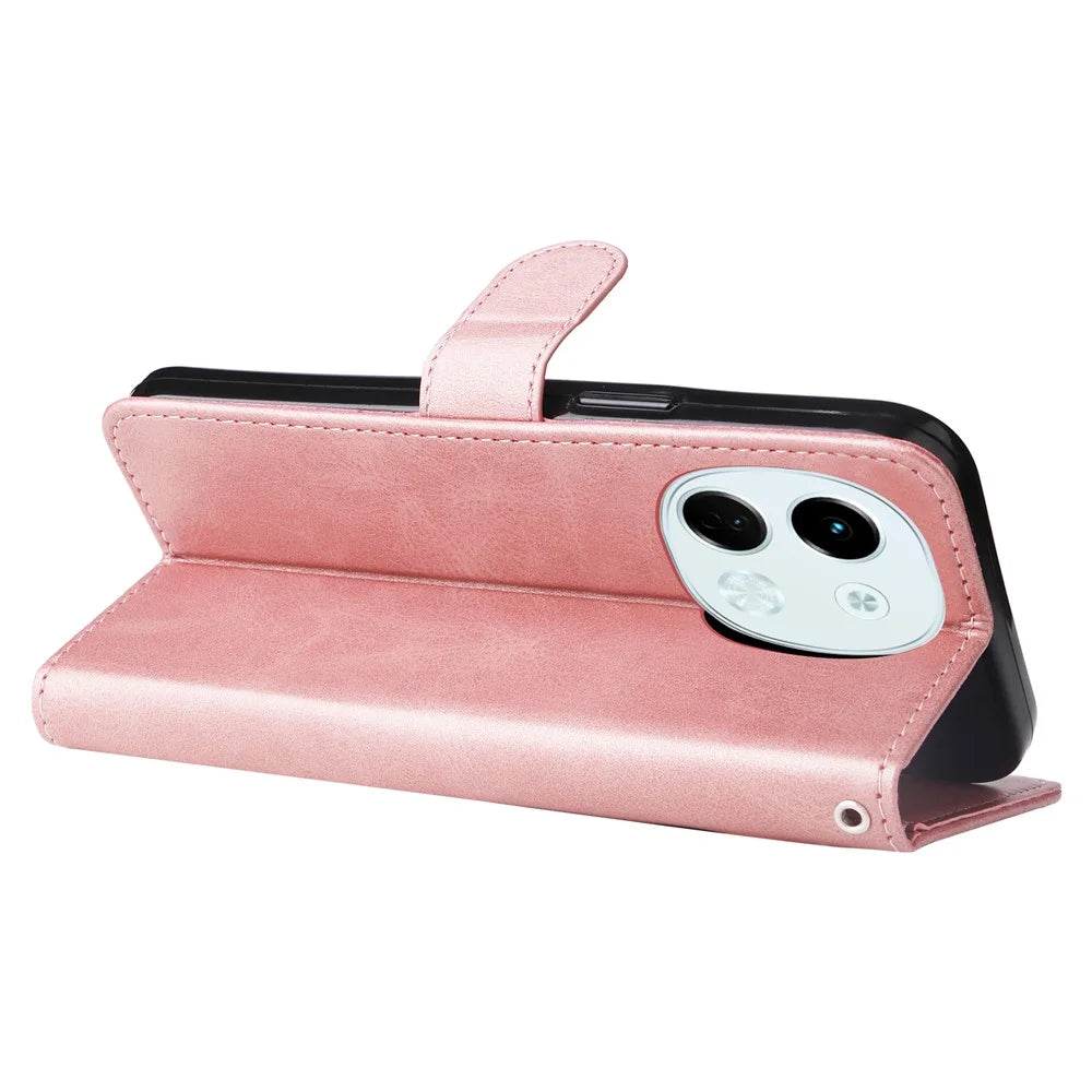 For TECNO Spark 30 5G / Pova 6 Neo 5G Case Zipper Wallet Calf Texture PU Leather Phone Cover - Pink - 3