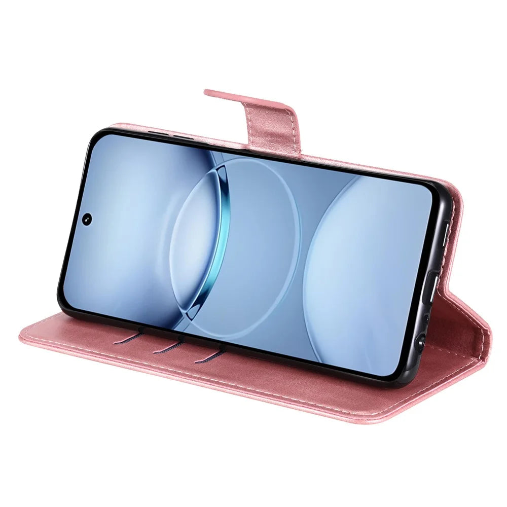 For TECNO Spark 30 5G / Pova 6 Neo 5G Case Zipper Wallet Calf Texture PU Leather Phone Cover - Pink - 4