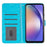 For Samsung Galaxy A56 5G Wallet Case Glitter Anti-Scratch Leather Phone Cover Stand - Blue - 2