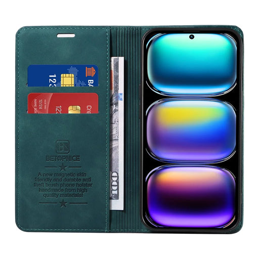 BETOPNICE 003 For Infinix Hot 50 Pro+ 4G Wallet Case Leather Phone Cover with Stand - Green - 2