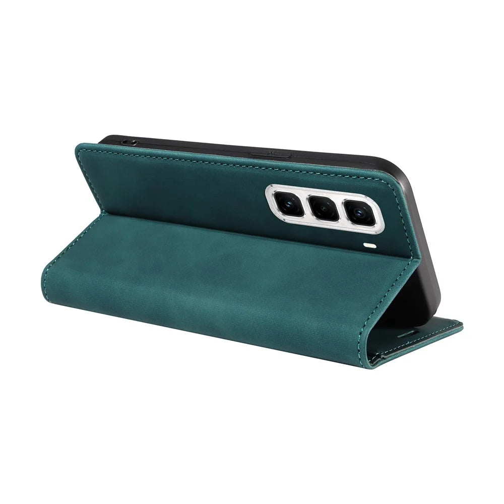 BETOPNICE 003 For Infinix Hot 50 Pro+ 4G Wallet Case Leather Phone Cover with Stand - Green - 4