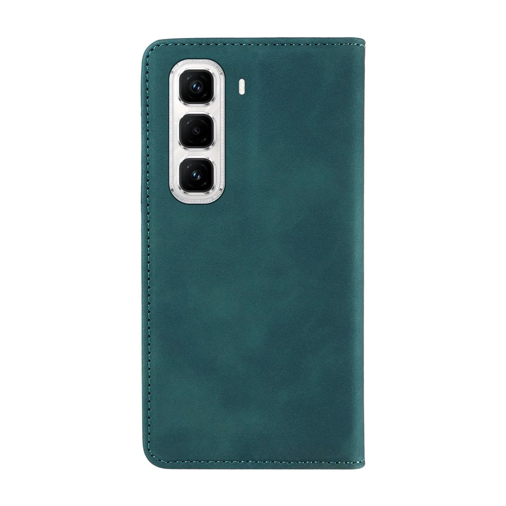BETOPNICE 003 For Infinix Hot 50 Pro+ 4G Wallet Case Leather Phone Cover with Stand - Green - 6
