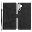For Samsung Galaxy A56 5G Case Crazy Horse Texture PU Leather Wallet Stand Phone Cover - Black - 1