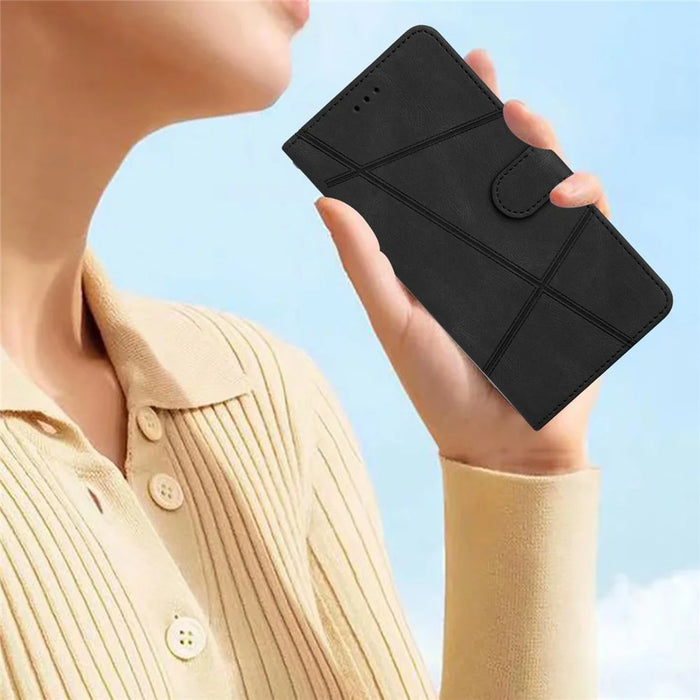 For Samsung Galaxy A56 5G Case Crazy Horse Texture PU Leather Wallet Stand Phone Cover - Black - 5